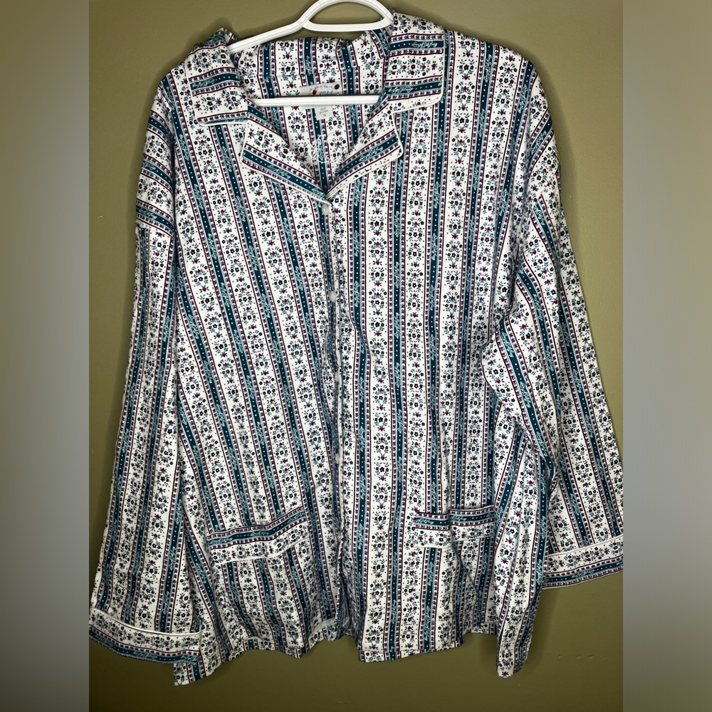 Lanz of Salzburg flannel pajama top NWOT